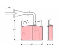 Jeu de plaquettes de frein TRW GDB363, arrière
