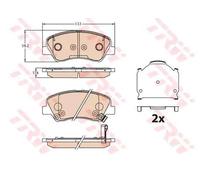 TRW GDB3630 Plaquettes de freins pour HYUNDAI i20 Schrägheck (GB, IB)