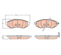 TRW GDB3634 Kit de plaquettes de frein, frein à disque pour CHEVROLET,DAEWOO,ZAZ