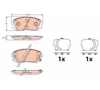 TRW GDB3642 Kit de plaquettes de frein, frein à disque pour HYUNDAI,KIA