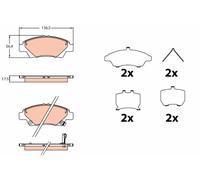 Plaquettes de frein GDB3643 TRW pour HONDA JAZZ IV