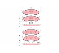 Plaquettes de frein GDB4104 TRW pour JEEP GRAND CHEROKEE I WRANGLER II CHEROKEE