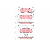 TRW GDB4137 Kit de plaquettes de frein, frein à disque pour INFINITI,JEEP,NISSAN