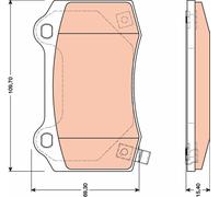 TRW GDB4171 Kit de plaquettes de frein, frein à disque pour CHEVROLET,CHRYSLER,D