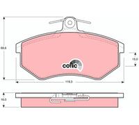 TRW GDB430 Kit de plaquettes de frein, frein à disque pour AUDI,VW