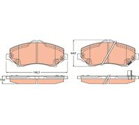 TRW GDB4605 Kit de plaquettes de frein, frein à disque pour CHRYSLER,DODGE,FIAT,