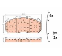 TRW GDB5086 Kit de plaquettes de frein, frein à disque pour ERF,IRISBUS,MAN,RENA