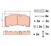 TRW GDB5093 Kit de plaquettes de frein, frein à disque