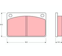 Jeu de plaquettes de frein TRW GDB576, avant