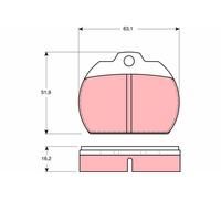 TRW GDB591 Kit de plaquettes de frein, frein à disque pour VW