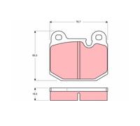 Jeu de plaquettes de frein TRW GDB654, avant