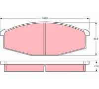 TRW GDB747 Kit de plaquettes de frein, frein à disque pour NISSAN