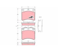 TRW GDB791 Kit de plaquettes de frein, frein à disque pour VW