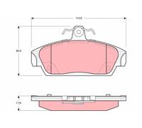 TRW GDB859 Kit de plaquettes de frein, frein à disque pour MG,ROVER