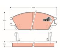 TRW GDB893 Kit de plaquettes de frein, frein à disque pour HYUNDAI,KIA (DYK)