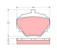 TRW GDB974 Kit de plaquettes de frein, frein à disque pour LAND ROVER,MG,VAUXHAL