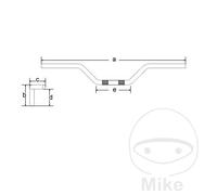 TRW Guidon en acier 1" SPEEDFIGHTER