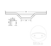 TRW Guidon moto cross haut 22 MM