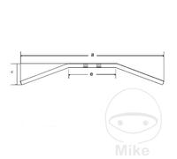 TRW Guidon moyen en acier 22 MM DRAGBAR