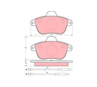TRW Jeu de garnitures de frein, frein à disque GDB1085 Compatible avec: ALPINE A610, CITROËN XM, XM, XM Break, XM Break
