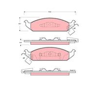 TRW Jeu de garnitures de frein, frein à disque GDB4016 Compatible avec: CHRYSLER CIRRUS, STRATUS, STRATUS Cabriolet, DODGE STRATUS