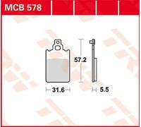 TRW Jeu de plaquettes de frein MCB578 F15 Firefox ZJM44 S53 Sperber MS50 50 GO KTMGO50 Sahel Chrono 50 AF