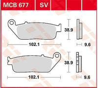 TRW Jeu de plaquettes de frein MCB677SV CBF1000F SC64