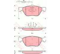 TRW Kit De Plaquettes De Frein GDB1427 Pour Alfa Romeo Spider 916S_