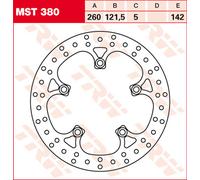 TRW Lucas Brake disque MST380, rigide