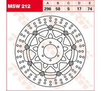 TRW Lucas Brake disque MSW212, flottant