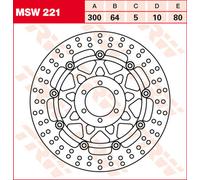 TRW Lucas Brake disque MSW221, flottant