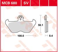 TRW Lucas Brake pad MCB680