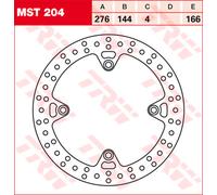 TRW Disques de frein MST204 – Diamètre 276 mm – Fixe