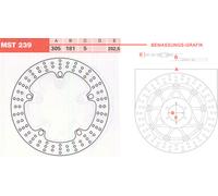 Disque de frein TRW MST239, 1 pièce