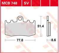TRW Lucas Garniture frittée MCB748SV