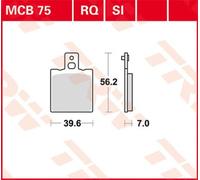 TRW LUCAS LUCAS Bremsbelagsatz MCB075SI 125 MX 650 Indiana RS50 LM V11 1100 KR Elefant 650 5N Dune 50 Tor