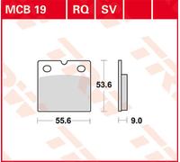 TRW Kit de plaquettes de frein MCB19 Organic Allround – Ducati F1 1986 Avant/Arrière et autres motos