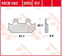 TRW Lucas MCB562 Plaquette de frein