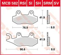 TRW Lucas MCB582SV Plaquettes de frein frittées