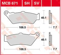 TRW Jeu de plaquettes de frein MCB671