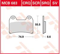 TRW Jeu de plaquettes de frein MCB683 – Kit Organic Allround pour Moto Guzzi Nevada
