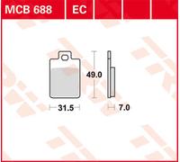 TRW Lucas MCB688 Plaquette de frein