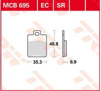 TRW Lucas MCB695 Plaquette de frein