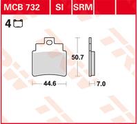 TRW Lucas MCB732 Plaquette de frein