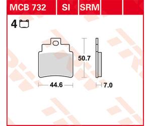 TRW Lucas MCB732 Plaquette de frein