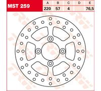 Trw Round Mbk Doodo 125 03 Front Brake Disc Argenté