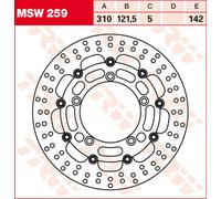TRW Disque de frein MSW259, homologation ABE, Ø 310 mm, flottant