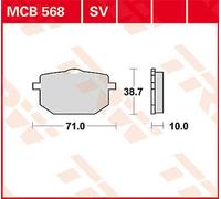 TRW Lucas Plaquette de frein MCB568