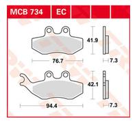 TRW Lucas Plaquette de frein MCB734