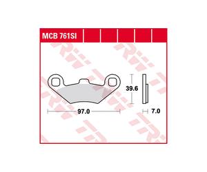 TRW Lucas Sinter Offroad MCB761SI Plaquette de frein